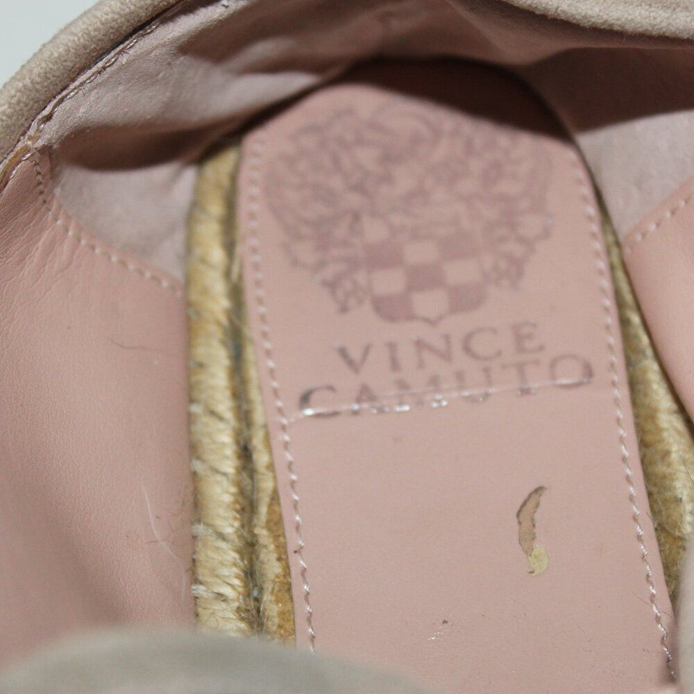 Vince Camuto Pale Pink Suede Espadrille Slip-on Sneakers Size 8.5 - Picture 4 of 9